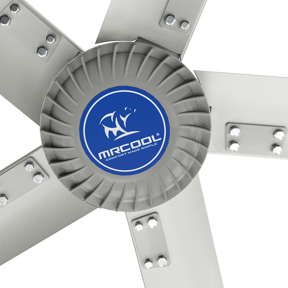 MRCOOL 16 Foot Diameter Commercial Fan - 5 Blades - 240V 60Hz 1 Phase - Gray