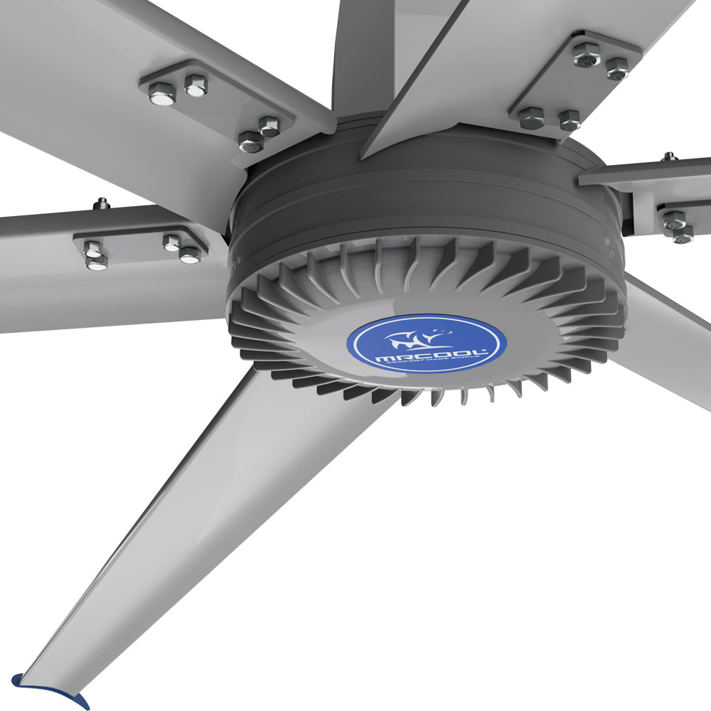 MRCOOL 24 Foot Diameter Commercial Fan - 6 Blades - 240V 60Hz 1 Phase - Gray