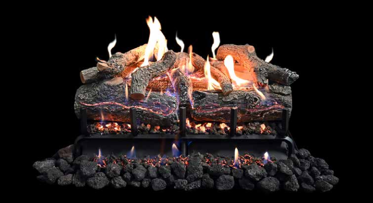 Grand Canyon Lava Front View Natural Gas Variable Electronic Ignition Burner - high quality product - burners, fireplaces