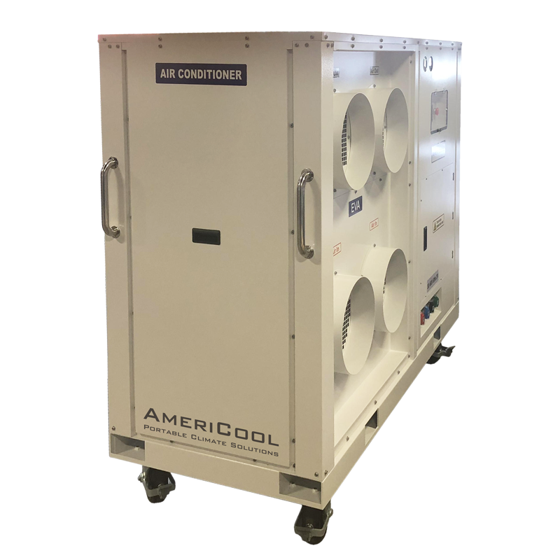 AmeriCool 12 Ton Portable Air Conditioner with 20 kW Electric Heat and Heat Pump - 144,000 BTU for Industrial Climate Control