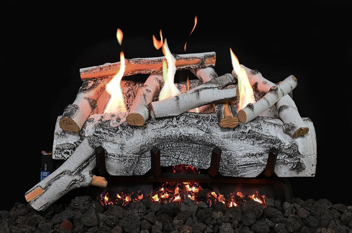 Grand Canyon Aspen Birch Ventless Gas Log Set - high quality product - fireplaces, Grand Canyon