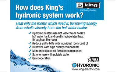 King Electric Model HT - Under-Cabinet Hydronic Heater - high quality product - commercial, commercial heating