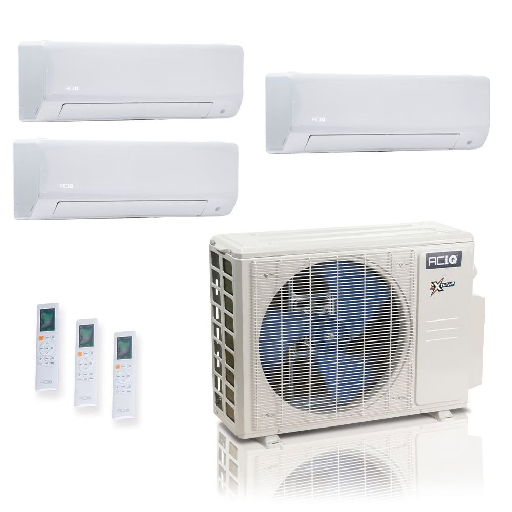 18,000 BTU 25 SEER2 ACiQ Extreme 3-Zone Wall Mount Mini Split System | R454B | 230v - 6+6+9