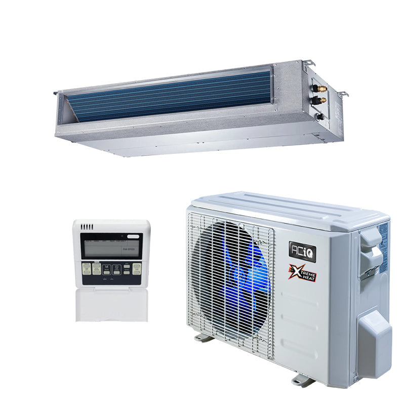 ACiQ 2 Ton 21 SEER ACiQ Platinum Single Zone Concealed Duct Mini Split System w/ Extreme Heat