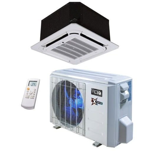 24,000 BTU 23 SEER ACiQ Single Zone Ceiling Cassette Mini Split System | Extreme Series