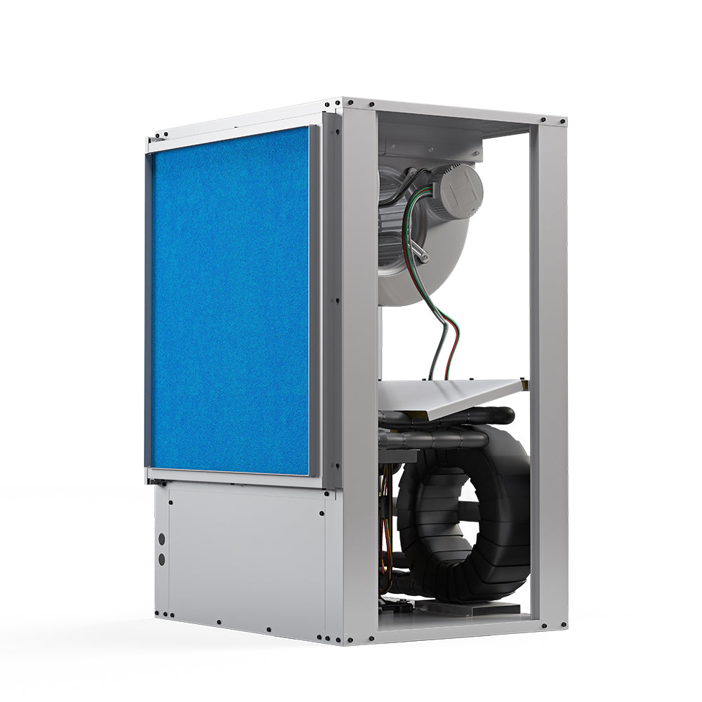 24K BTU Vertical Two-Stage 230V 1-Phase 60Hz CuNi Coil Right Return