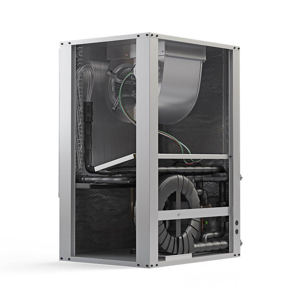 24K BTU Vertical Two-Stage 230V 1-Phase 60Hz CuNi Coil Right Return
