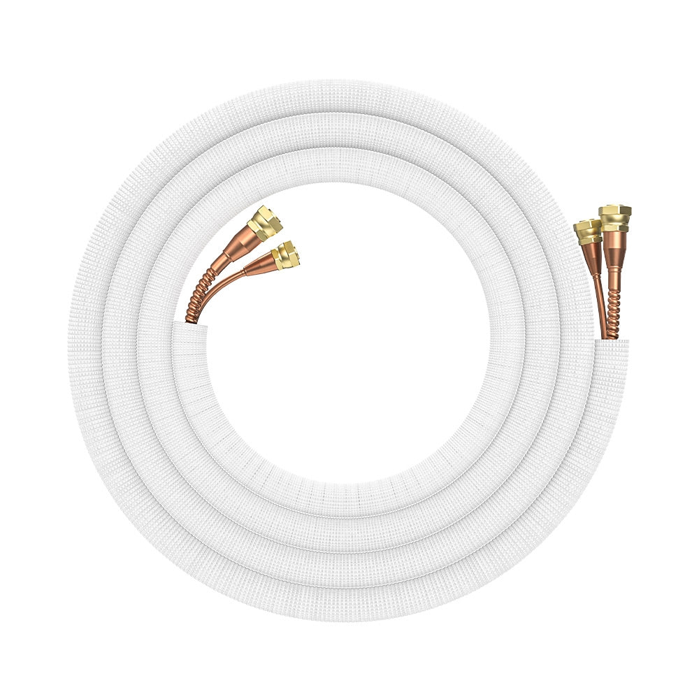 35ft 1/4 x 1/2 Lineset for DIY 9K, 12K & 18K Indoor w/ DIY Pro Cable - R454B