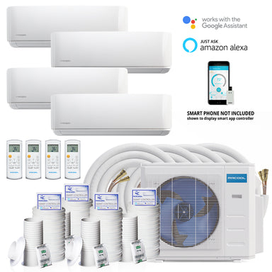 DIY 12,000 BTU 1 Ton Ductless Mini-Split Wall Mounted Air Handler - 230V/60Hz