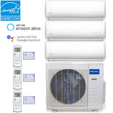 Olympus 9,000 BTU 3/4 Ton Ductless Mini-Split Wall Mounted Air Handler - 230V/60Hz