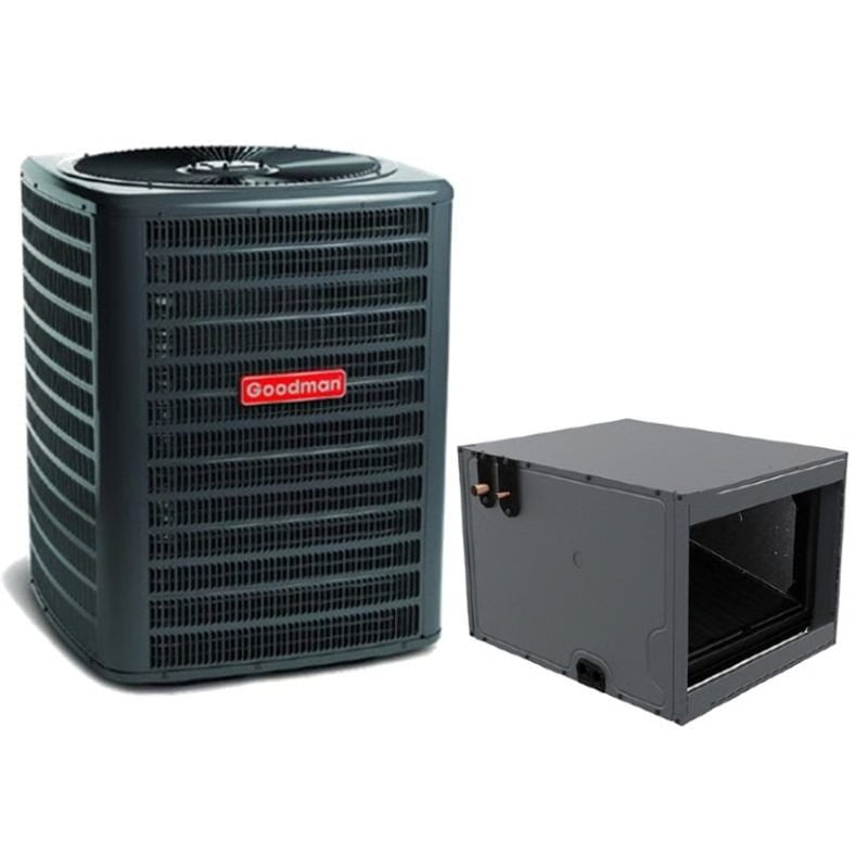 4 Ton 13.8 SEER2 Goodman R32 Air Conditioner with Horizontal 21" Cased Coil