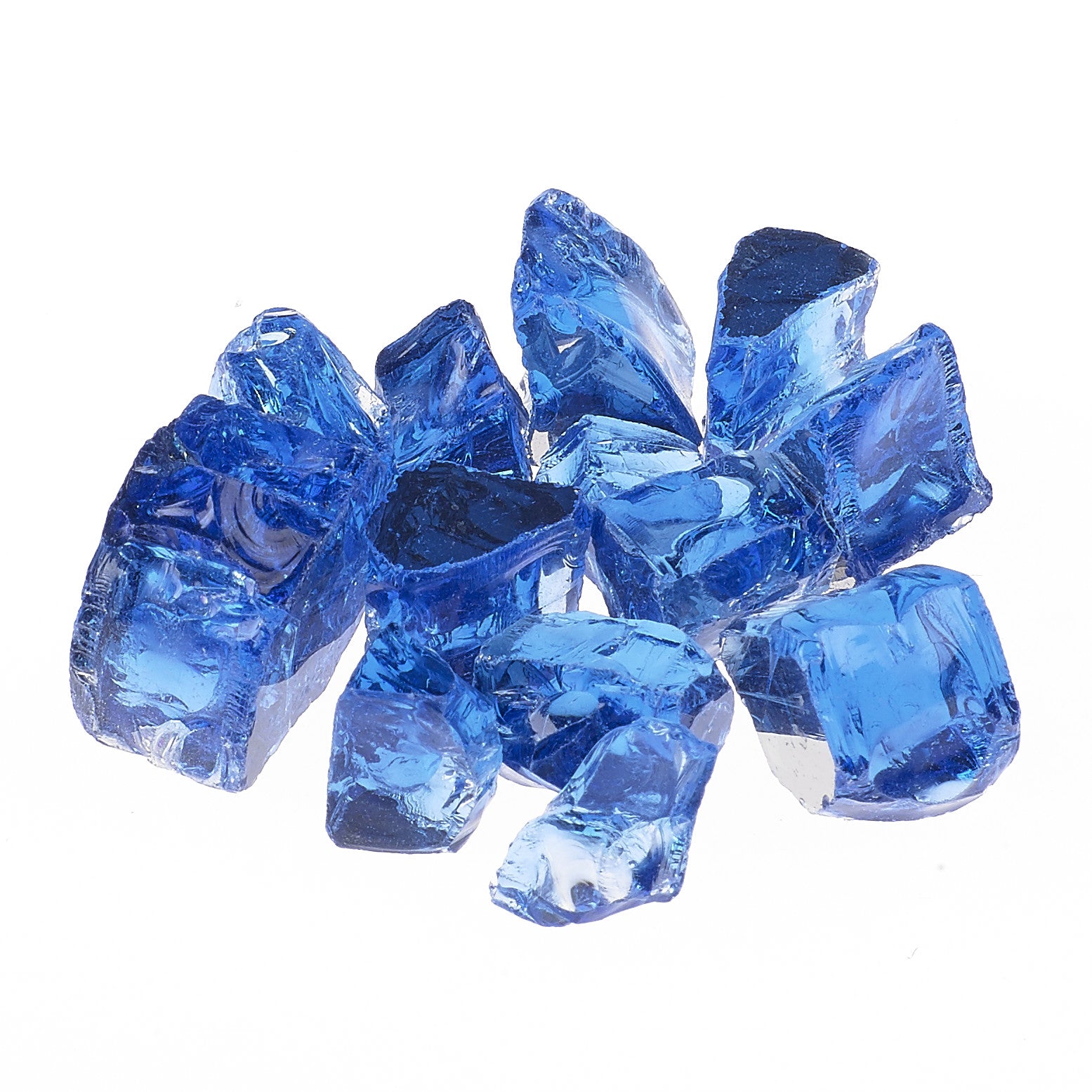 1/2" Poseidon Reflective Fire Glass (Cobalt) - 10lb Bag