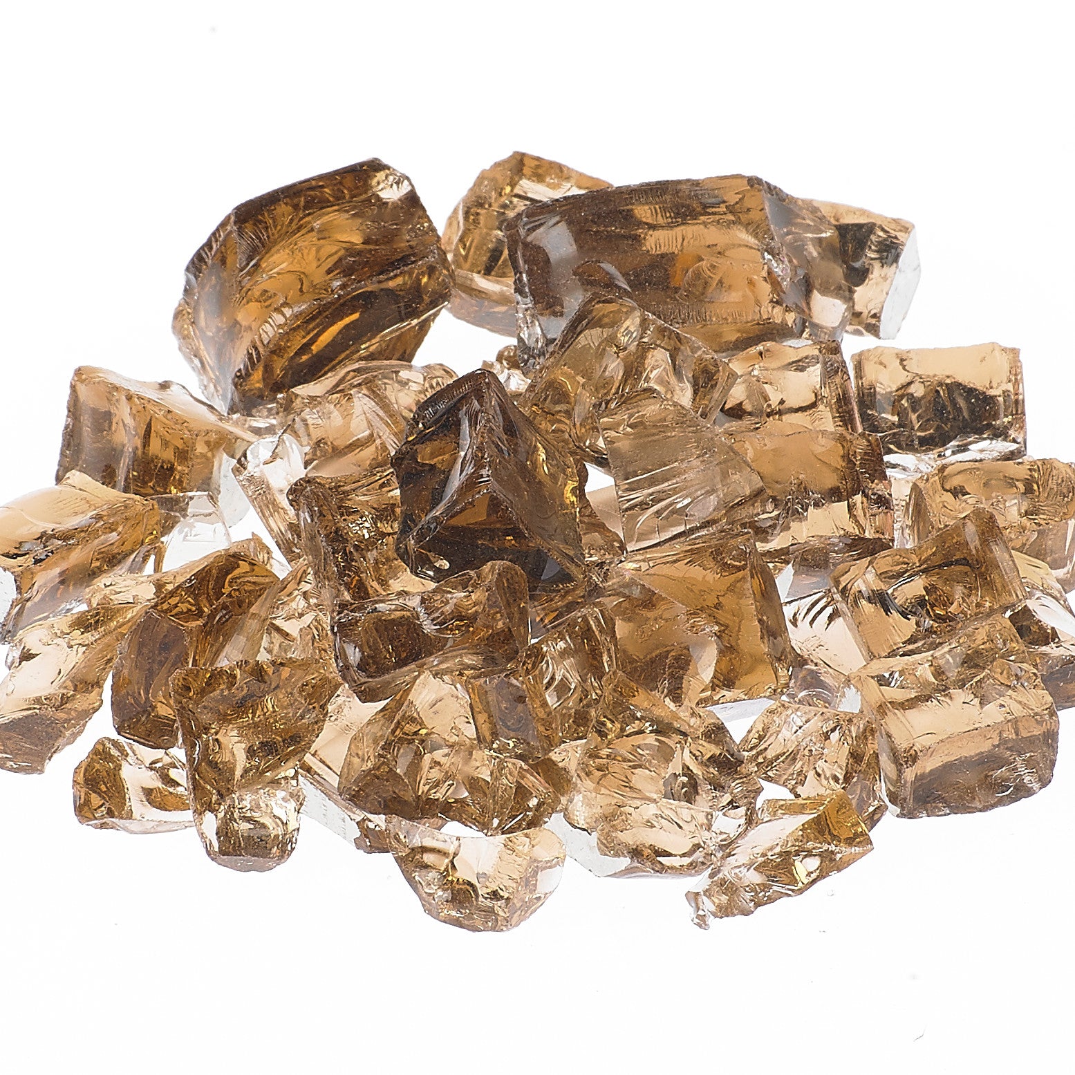 1/2" Terra Reflective Fire Glass (Copper) - 10lb Bag