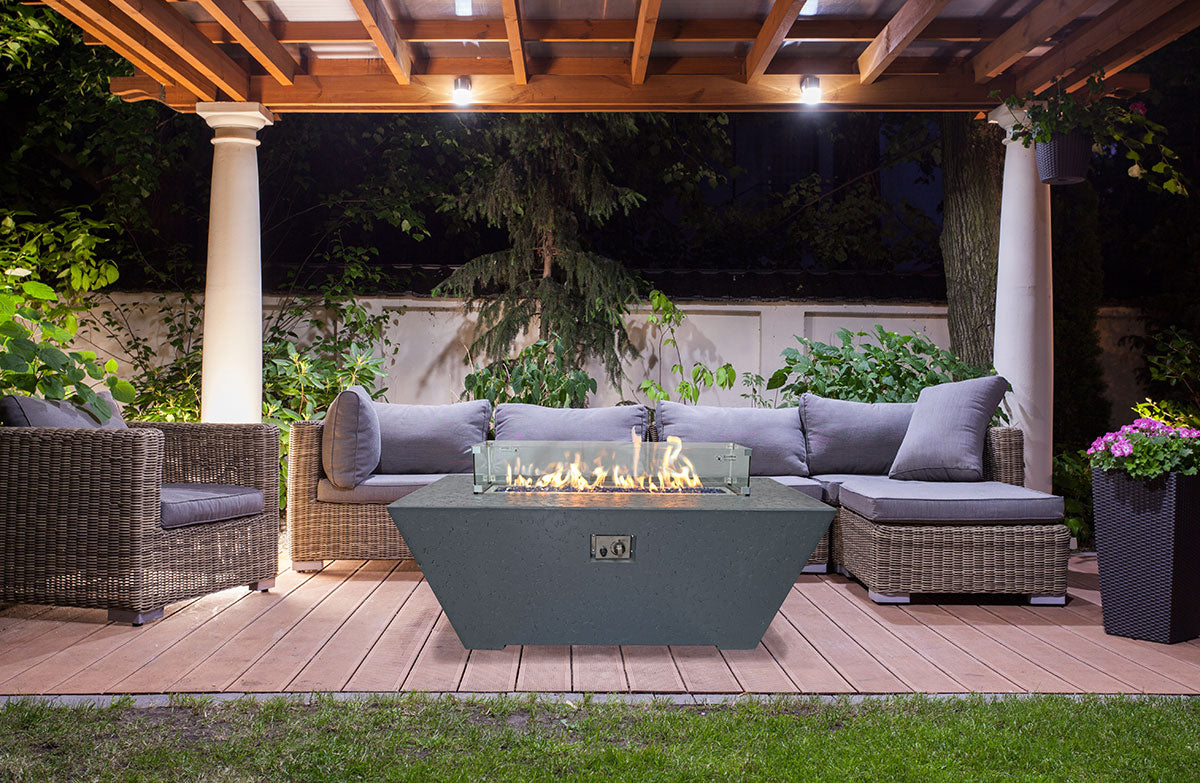 Olympus Rectangular Fire Pit Table - 60"L 24" H