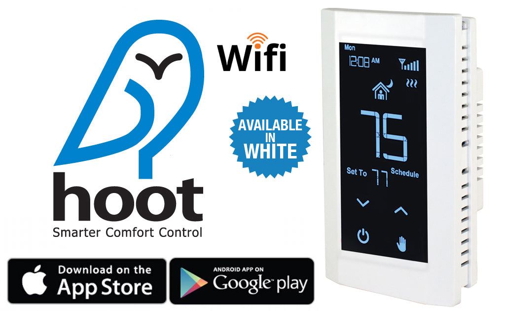 Model HOOT - 1P Wifi Programmable Thermostat (Black) 240V