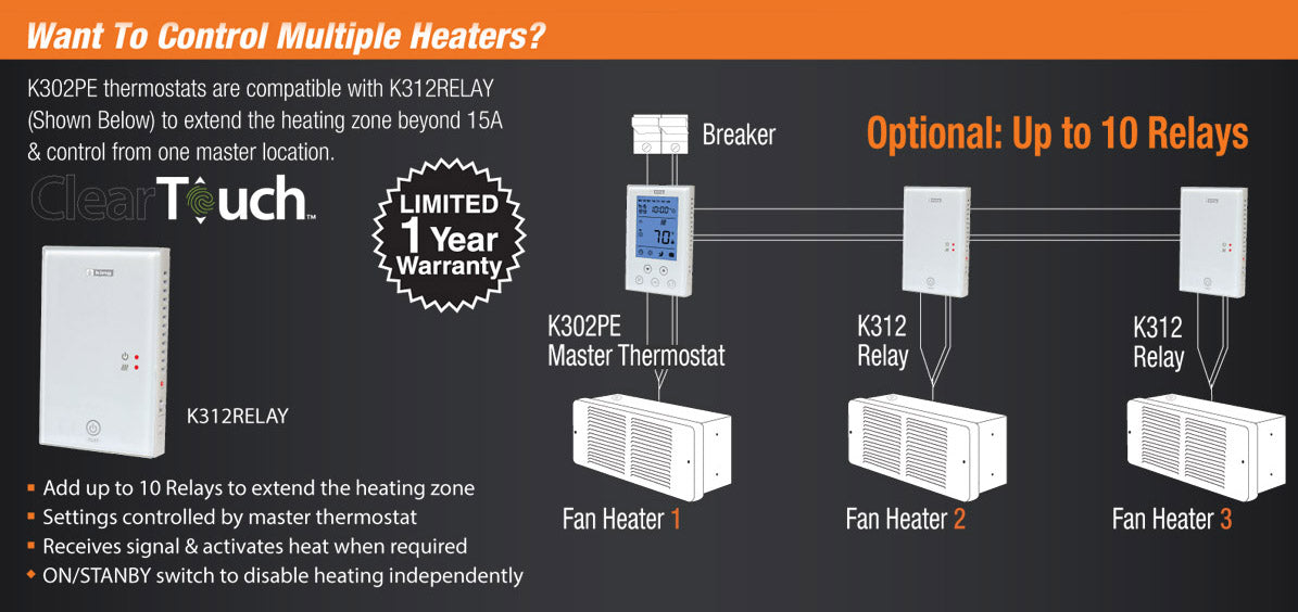 Model K312RELAY - Slave Relay Unit for K302PE & K322E